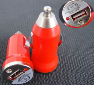 Red 12V to 5V 1000mA Mini USB Car Plug Charger For Cell Phone GPS  
