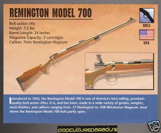 remington model 700 rifle atlas classic firearms card from canada