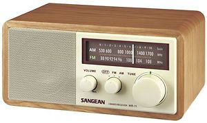 Sangean WR11 Wood Table Top Radio Wooden MDF Cabine Stereo headphone 