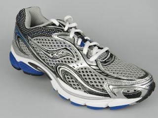 saucony omni 8 new mens blue silver running training shoes
