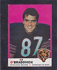 1969 TOPPS ED OBRADOVICH VINTAGE CHICAGO BEARS CARD NFL