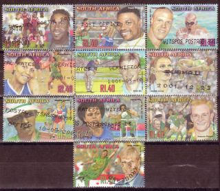 south africa 2001 sporting heroes of sa complete set 98