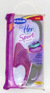 Dr. Scholls for Her Sporti Insoles Womens Size 6 10 (1 Pair) NEW