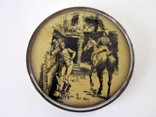 VINTAGE RIDGWAYS POTTERY TRIVET SCENES FROM COACHING DAYS