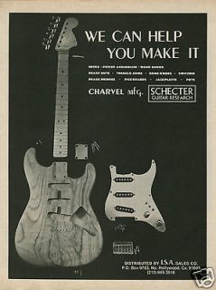1977 SCHECTER Guitar Research We Can Help You Make It Stratocaster 