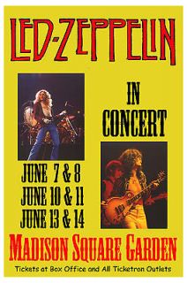 Robert Plant, Jimmy Page Led Zeppelin at Madison Square Garden Tour 