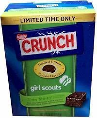   Nestle Crunch Girl Scouts THIN MINTS Cookie Candy Bars ~ 7.8oz ~ Scout