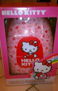 New Hello Kitty hard rolling fiber optic 18 Carry on SUITCASE pink 