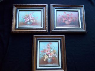 Lot of 3 Framed & Signed Robert Cox Oil Painting ~ Frame size is 15 x 