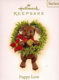   Ornament PUPPY LOVE Chocolate Brown LAB Dog Collectors Series #19