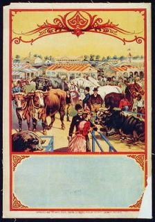 Livestock show,animals,people,show buildings,1892,Stock Poster 