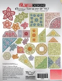 Bernina Artista Embroidery Machine Designs Card LACE UP YOUR LIFE #2