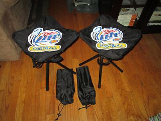 miller lite portable folding chairs lot of 2 time left