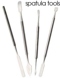 Metal Spatula 4 Piece Set Tools Dental Carver Wax Surgical Instruments