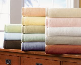 Sferra Brushed Cotton Plush Natural Beige Blanket Full/ Queen Long 