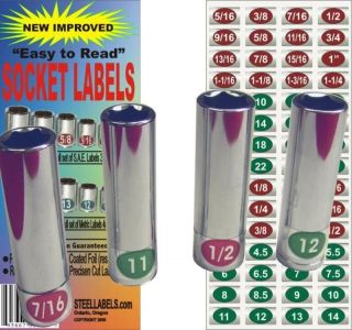 eye saver chrome labels for socket sets wrenches time left