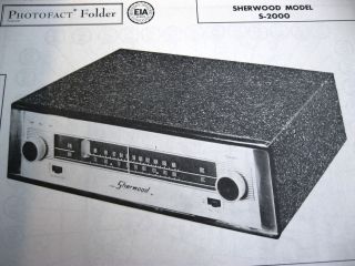 sherwood s 2000 tuner receiver photofacts photofact 