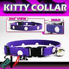 breakaway safety cat collar white dot on purple expedited shipping