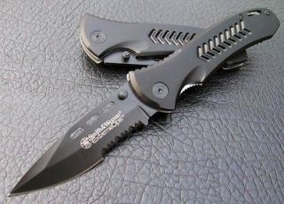 newly listed smith wesson saber folding pocket clip knife outdoor 