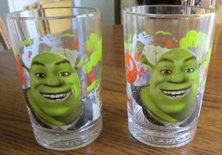 Mcdonalds Shrek the Third Movie Glasses Tumblers Dreamworks