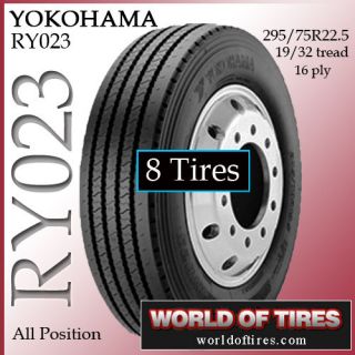 tires Yokohama RY023 295/75R22.5 16 ply tire semi truck tires 22.5lp 