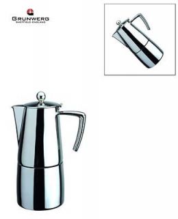   Art Deco Stainless Steel Stovetop 6 Cup Espresso Coffee Maker New
