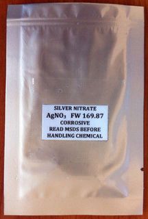 Silver Nitrate ACS Chemical Reagent 99+% Pure, Two (2) Grams