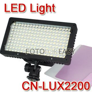 CN LUX2200 600LM 200 LED Photo Video Light lamp Canon Nikon Camera DV 