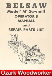 belsaw sawmill model m 14d operating parts manual 0062 one