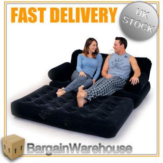 inflatable double sofa couch air bed with electric pump time