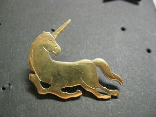 GOLDEN UNICORN Collectible Tie Back PIN Hat Pinback Tack Pins