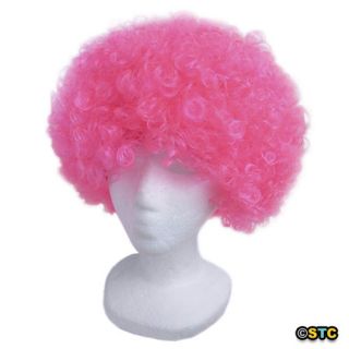 Economy Pink Afro Wig ~ HALLOWEEN 60s 70s DISCO CLOWN COSTUME PARTY 