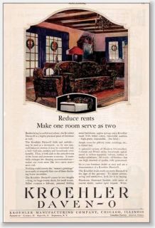 1920 kroehler daven o furniture vintage print ad time left