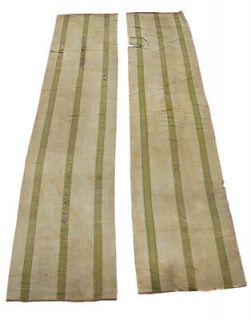 pair of antique american folk art rag rugs 3x12 rr1308