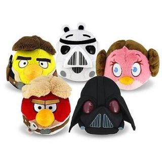 angry birds starwars 5 inch plush set of 5 in