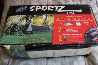   Sportz Pac Motorcycle 1 2 Person Tent 2 Stools 2 Sleeping Bags NEW
