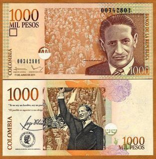 colombia 1000 1000 pesos 2011 p 456 new unc time