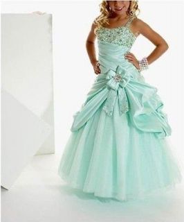 Girl Kids Pageant Dress Bridesmaid Dance Party Princess Ball Gown 