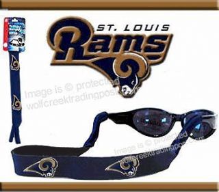 ST LOUIS RAMS STRAP for SUNGLASSES OR READING GLASSES   NFL CROAKIES 