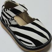 new toddler girls leather non squeaky shoes zebra sz 8