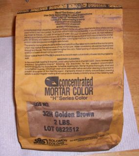 Solomon Concentrated Mortar Color, 2 Pound Bag, Golden Brown, 32H