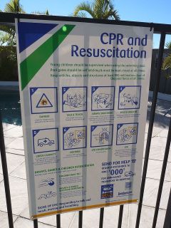 cpr resuscitation sign for pools and spas from australia time