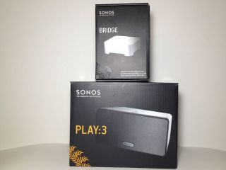 Sonos PACKAGE PLAY3 WHITE Wireless Speaker System + BR100 ZoneBridge 