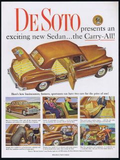 1950 de soto carry all sedan desoto car ad time