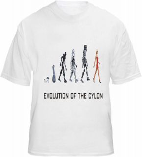 Cylon T shirt Evolution   Toaster to No 6   Battlestar Galactica 
