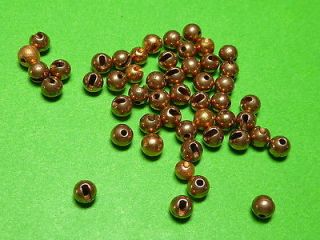 SLOTTED TUNGSTEN BEADS   50 x 2.8mm COPPER   FLY TYING   7/64th