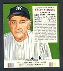 Red Man Casey Stengel 1953 New York Yankees American League Player 1 