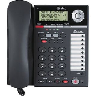 AT&T 2 Line Corded Phone Speakerphone Caller ID Call Waiting Wall or 