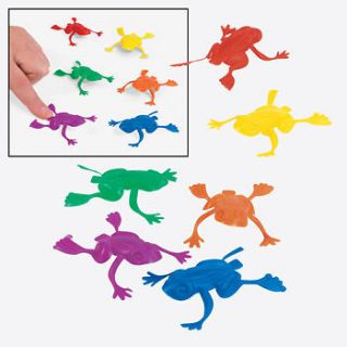 144 Colored Plastic Jumping FROGS Toys Party Favor 12 Dozen Pinata 