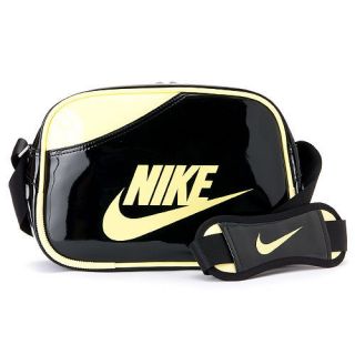BN Nike PU 365 Female Shoulder Messenger Bag Black w/ Baby Yellow